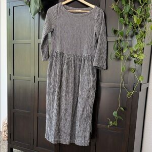 Toast Women’s Plaid Long Sleeve Midi Dress - cotton, Size XS